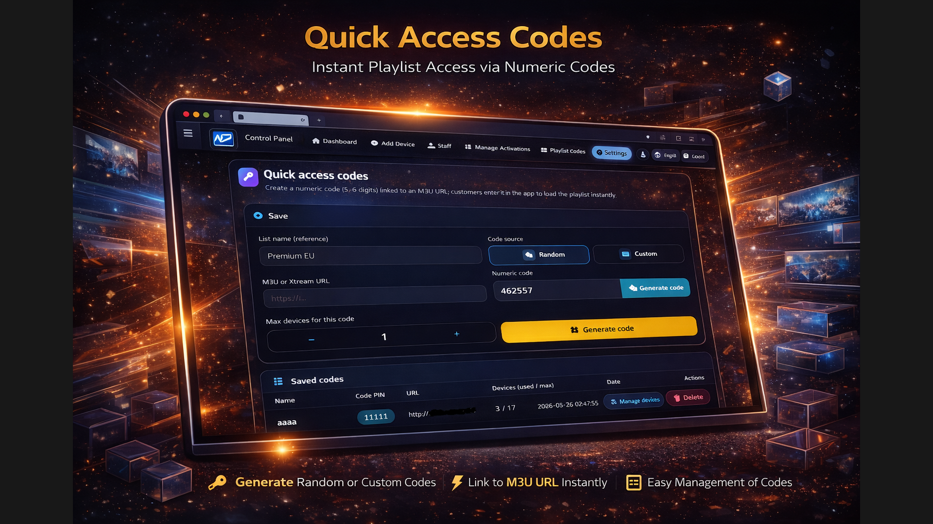 Nova IPTV Player | Aplicación Flutter con panel de administración PHP 8